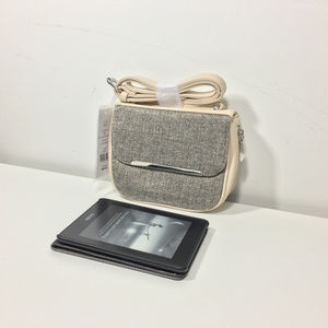 Tweed Color Combo Crossbody Bag Ivory Cream Grey